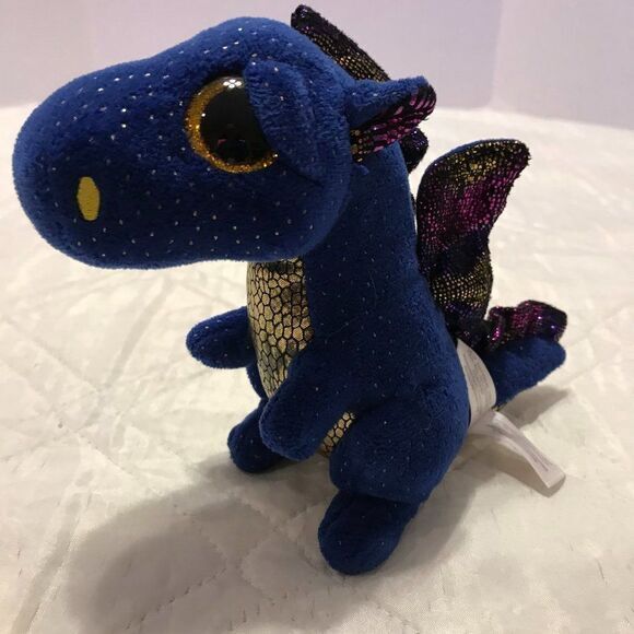 Ty Beanie Boos‎ Saffire 6" Blue Dragon Plush - Picture 1 of 4